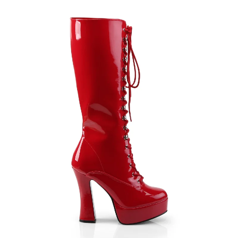 Sexy Electra Knee High Boots Red