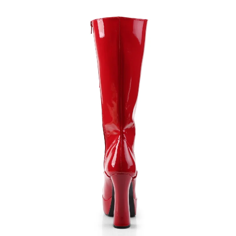 Sexy Electra Knee High Boots Red