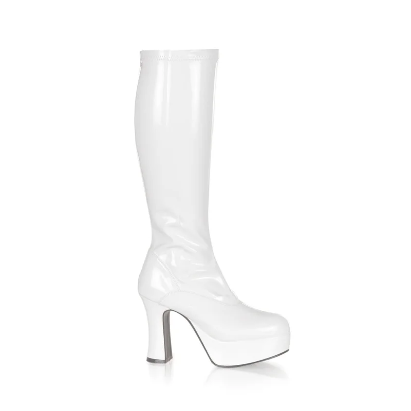 Exotica Gogo Platform Boots White