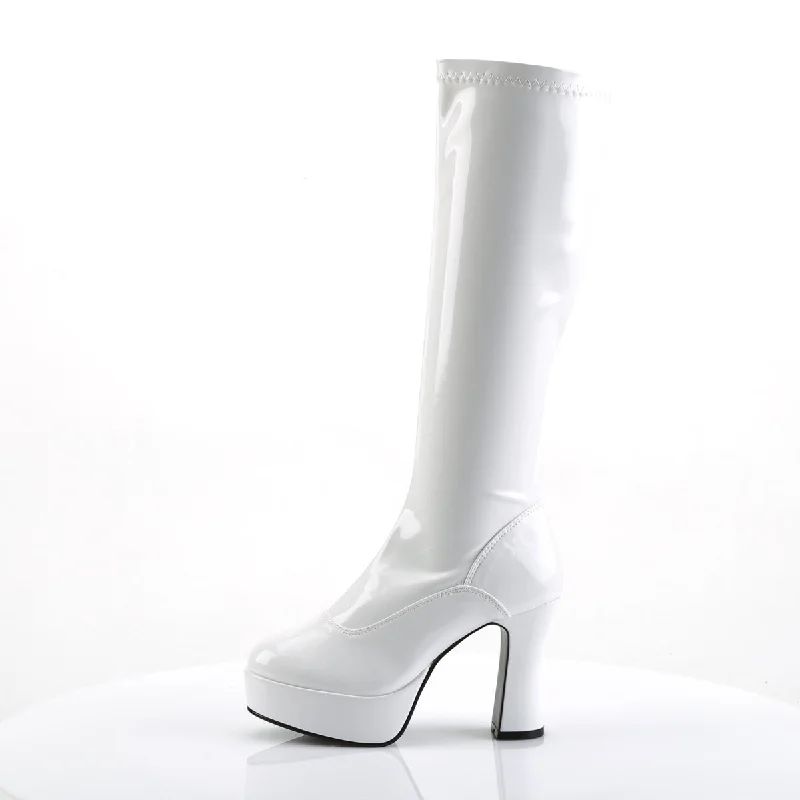 Exotica Gogo Platform Boots White