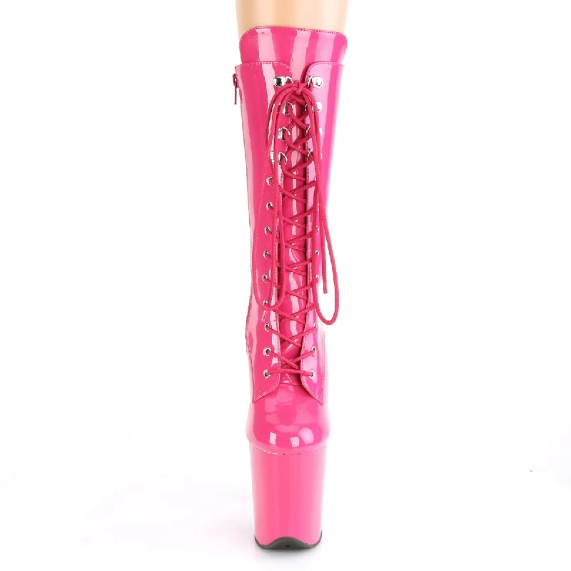 Flamingo Exotic Dancers Mid-Calf Boots Hot Pink (Pleaser Flamingo-1050)