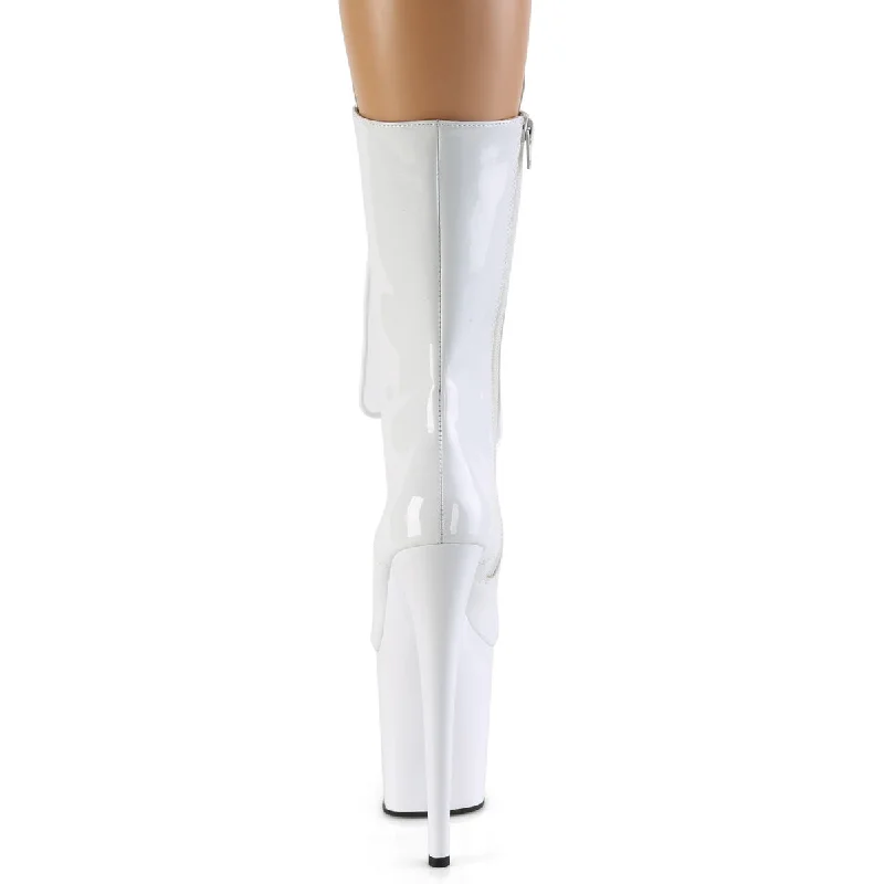 Pleaser Flamingo-1050 White Boots