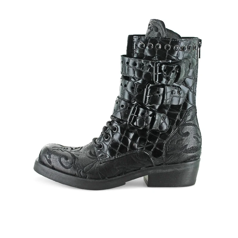 1851A - Black Moc Croc Biker