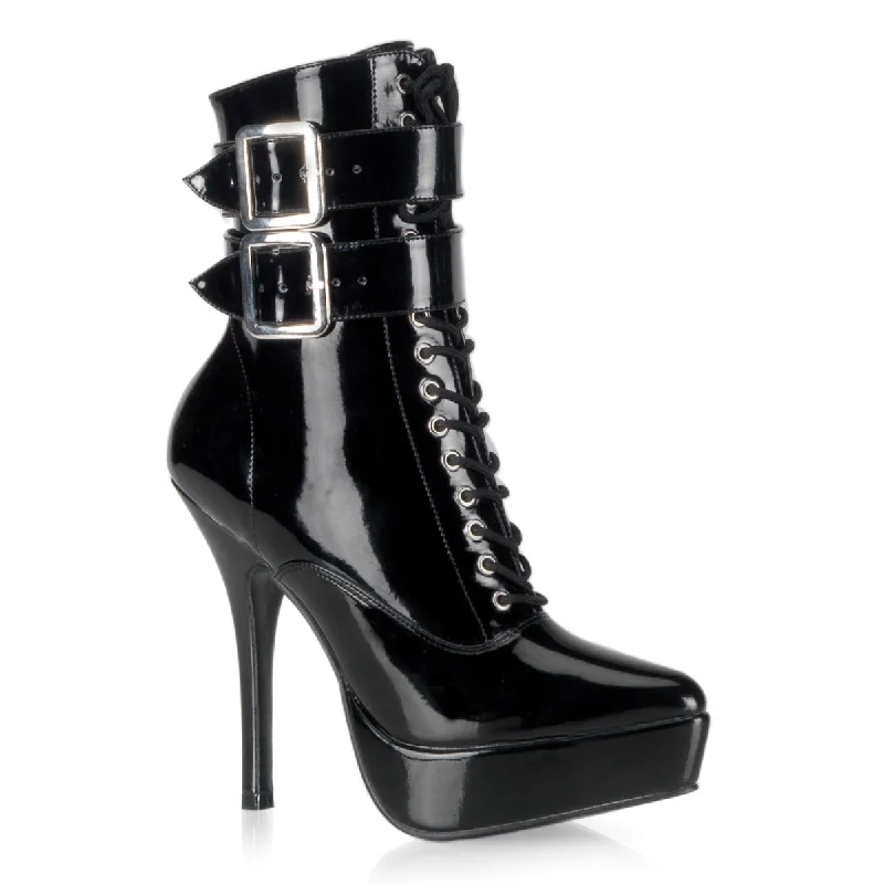 Indulge-1026 Platform Ankle Boots Black PA