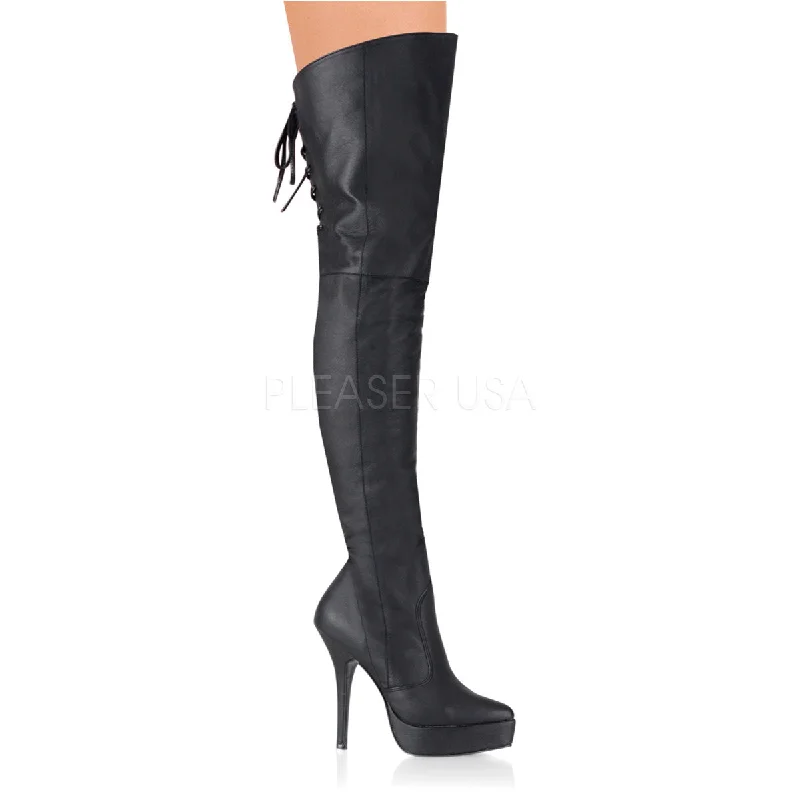 Leather Thigh High Boots