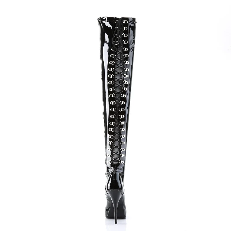 Back Lace-Up Thigh High Boots PA (Devious Indulge-3063)