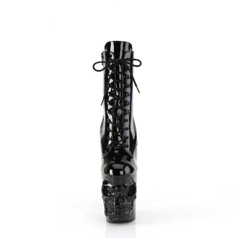 Skeleton Queen Platform Boots Black PA (Rapture-1020)