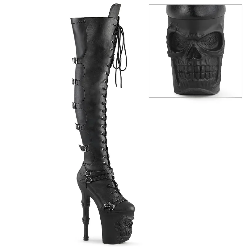 The Curse of the Skeleton Queen Thigh High Boots