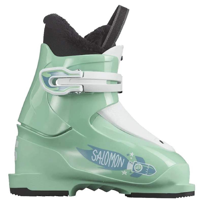 Salomon Kids T1 Ski Boot 2025 Mint/White/Copen Blue