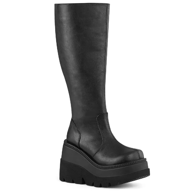 Wide Calf Knee High Platform Boots (Demonia Shaker-100WC)