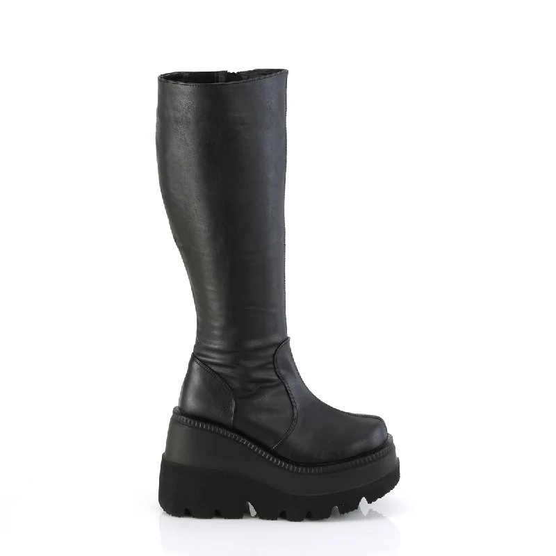 Wide Calf Knee High Platform Boots (Demonia Shaker-100WC)