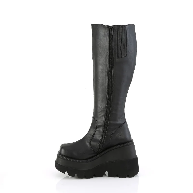 Wide Calf Knee High Platform Boots (Demonia Shaker-100WC)