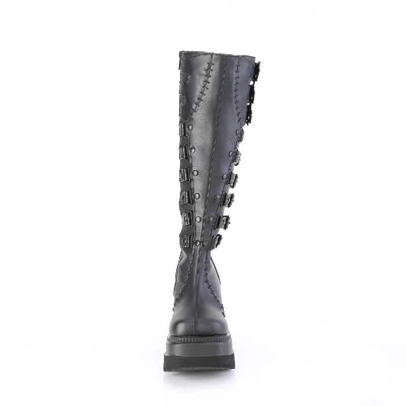 Wedge Platform Knee High Punk Boots Shaker-232