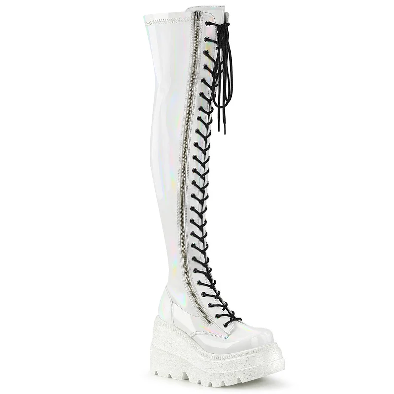 CyberPunk 2078 Platform Boots White