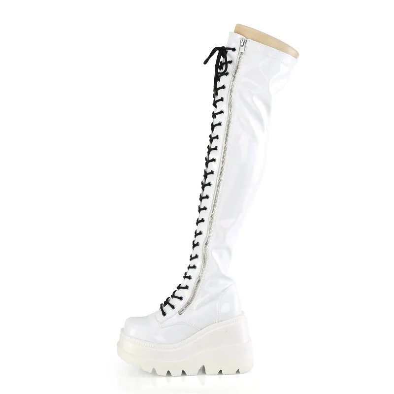 CyberPunk 2078 Platform Boots White