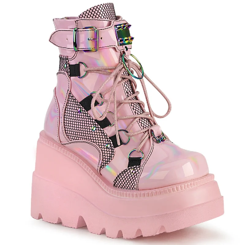 Punk My Babe Pink Platform Boots Shaker-60