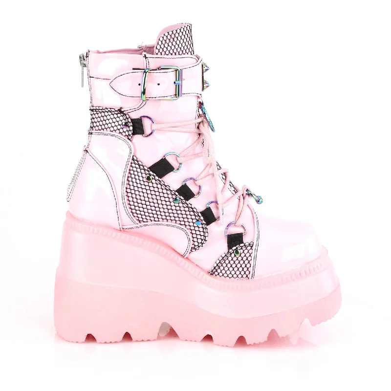 Punk My Babe Pink Platform Boots Shaker-60