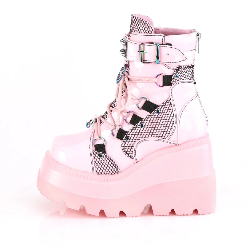 Punk My Babe Pink Platform Boots Shaker-60