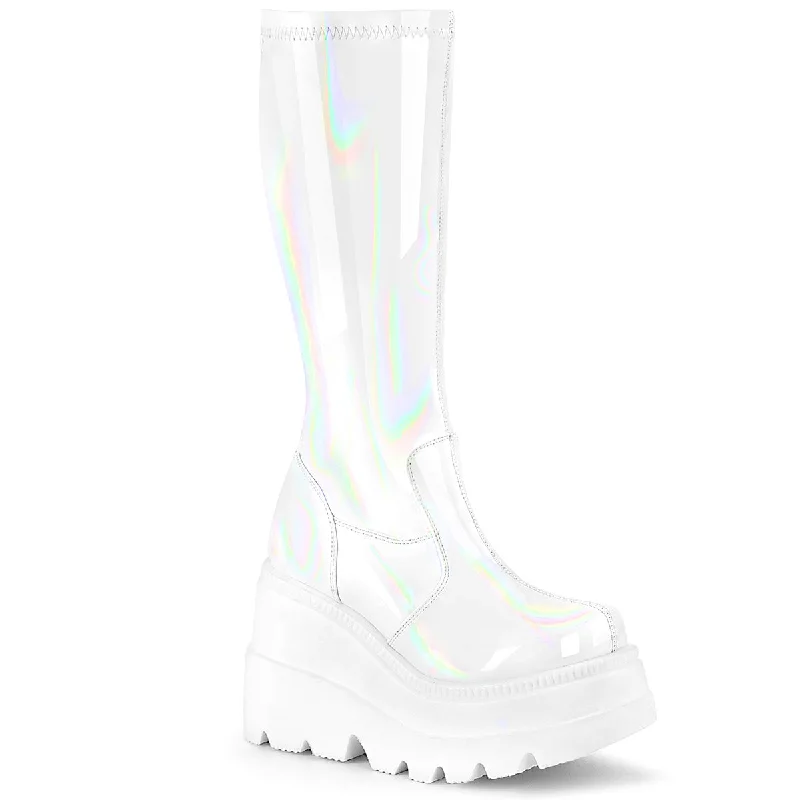 Panzer Hologram Knee High Boots