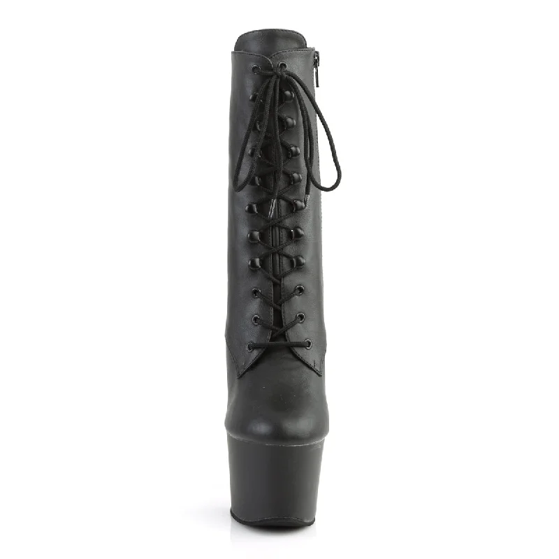 Pleaser Sky-1020 Black PU Platform Boots