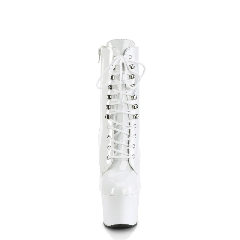 Pleaser Sky-1020 White Platform Boots