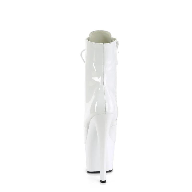 Pleaser Sky-1020 White Platform Boots