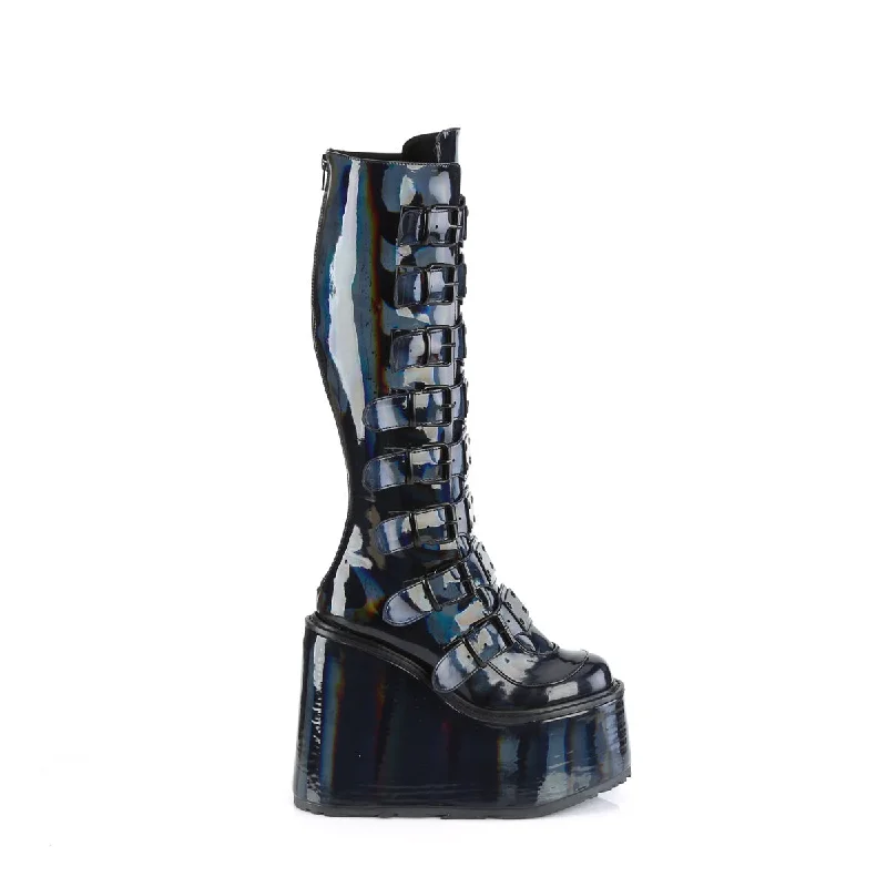 Cyber Rogue Boots Hologram (Demonia Swing-815)