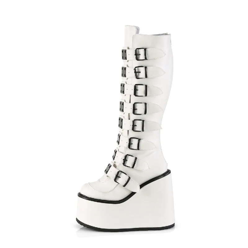 Cyber Rogue Boots White (Demonia Swing-815)