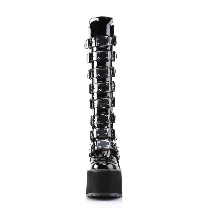 Cyber Rogue Boots Black PA (Demonia Swing-815)