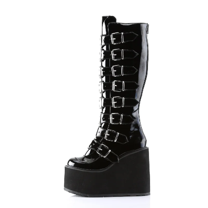 Cyber Rogue Boots Black PA (Demonia Swing-815)