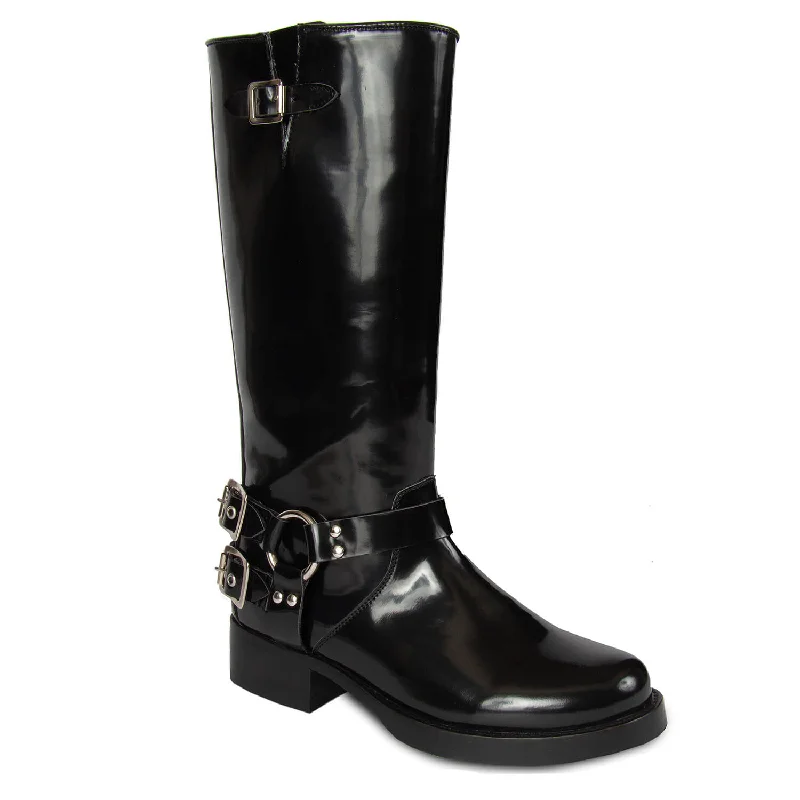 TALL BIKER BLACK PATENT