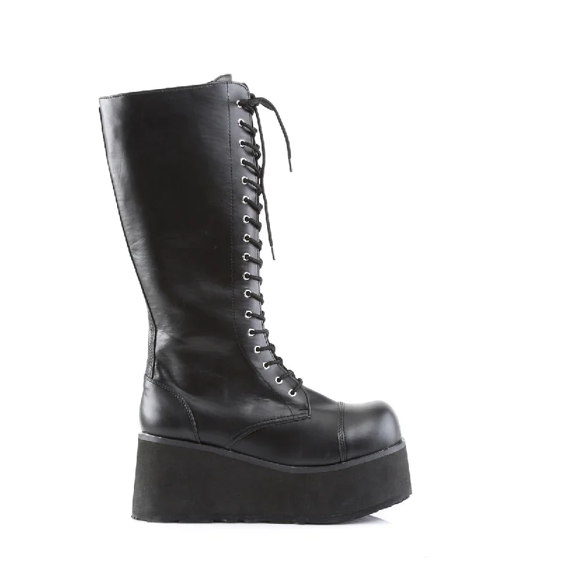 Trashville-502 Platform Black Boots (Unisex)