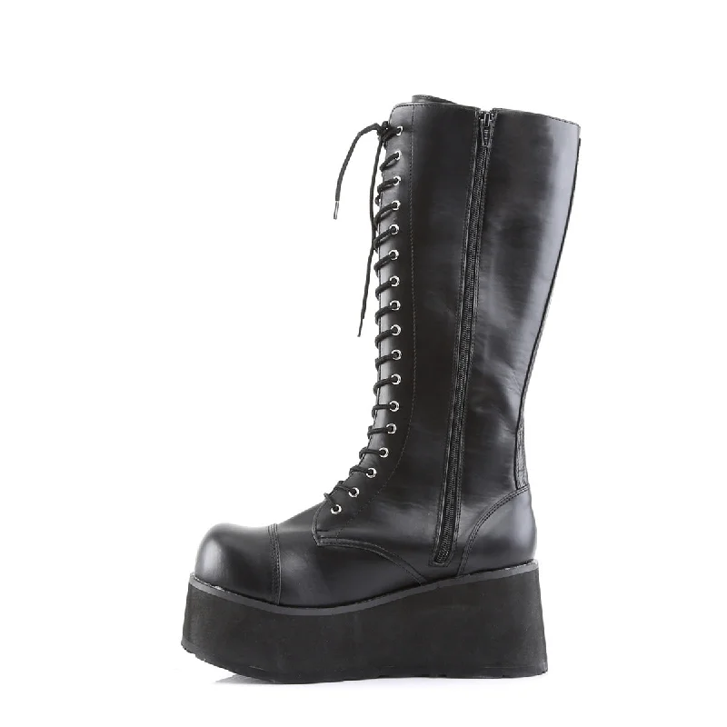 Trashville-502 Platform Black Boots (Unisex)