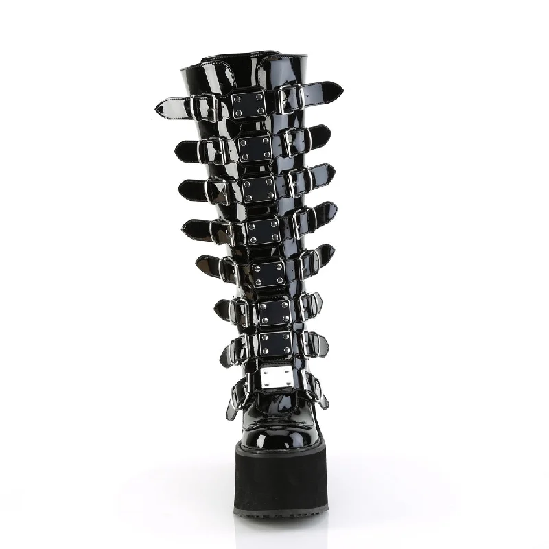 Wide Calf Demonia Shiny Festival Boots