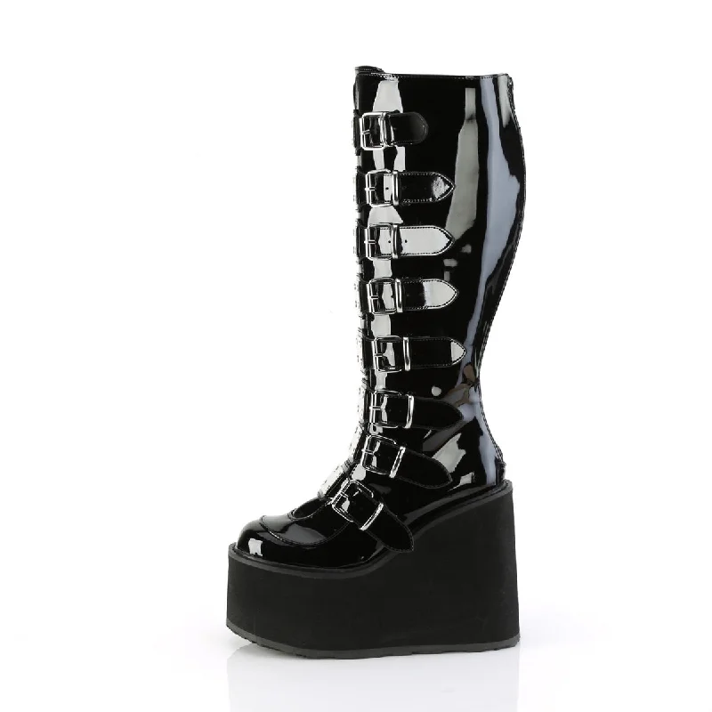 Wide Calf Demonia Shiny Festival Boots