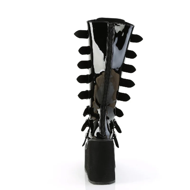 Wide Calf Demonia Shiny Festival Boots