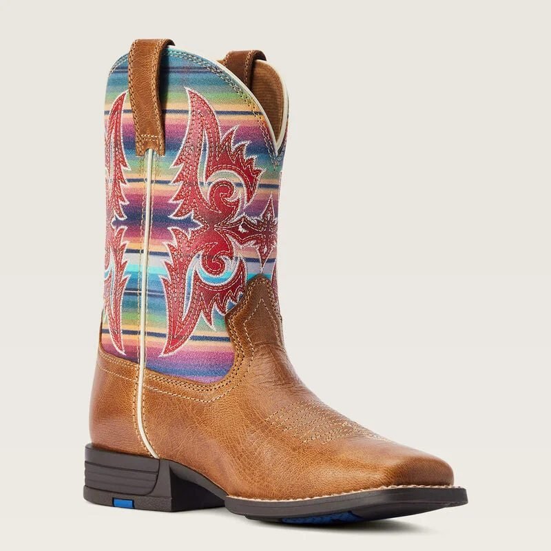 10042595 Ariat Youth Lonestar Ridge Square Toe Cowboy Boot - Tan / Old Muted Serape