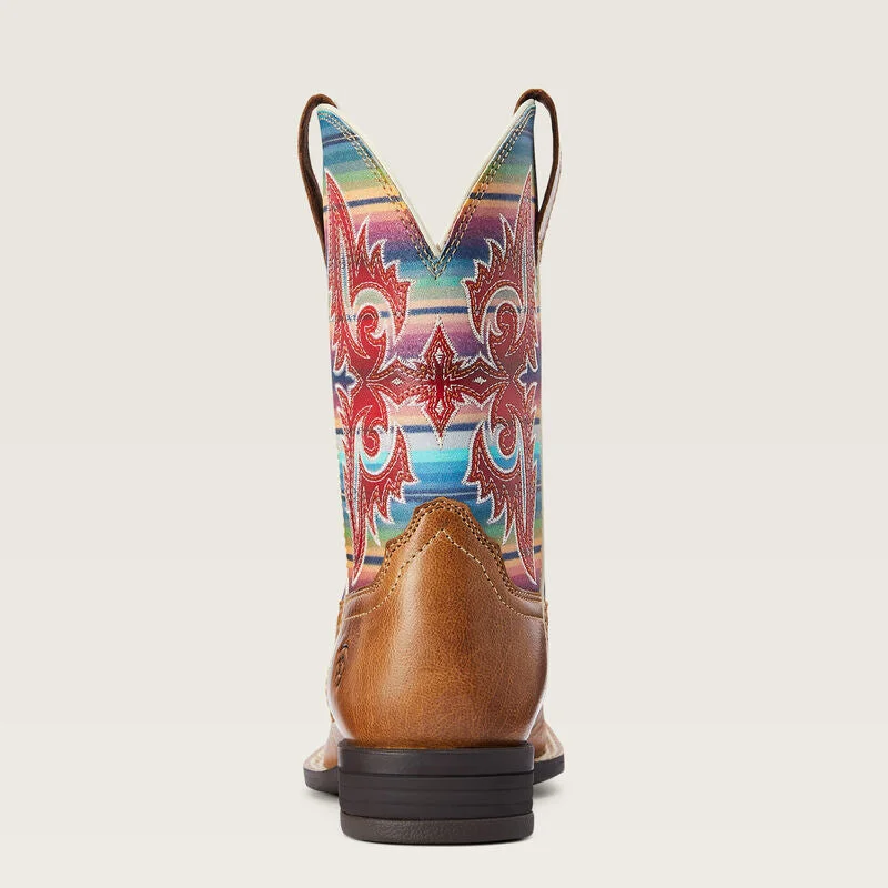 10042595 Ariat Youth Lonestar Ridge Square Toe Cowboy Boot - Tan / Old Muted Serape