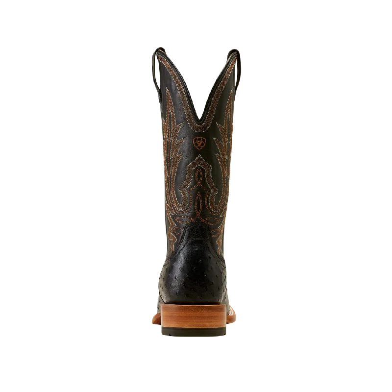 Ariat Men's Showboat Cowboy Black Full Quill Ostrich Boot