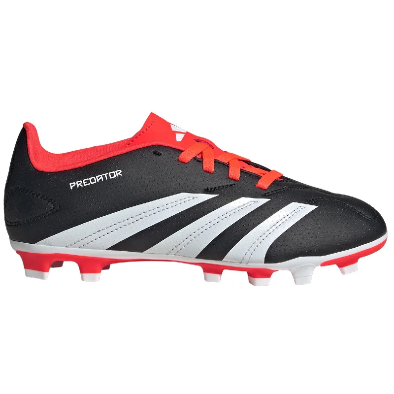 adidas Predator Club FG Football Boots - Youth - Black/White/Solar Red