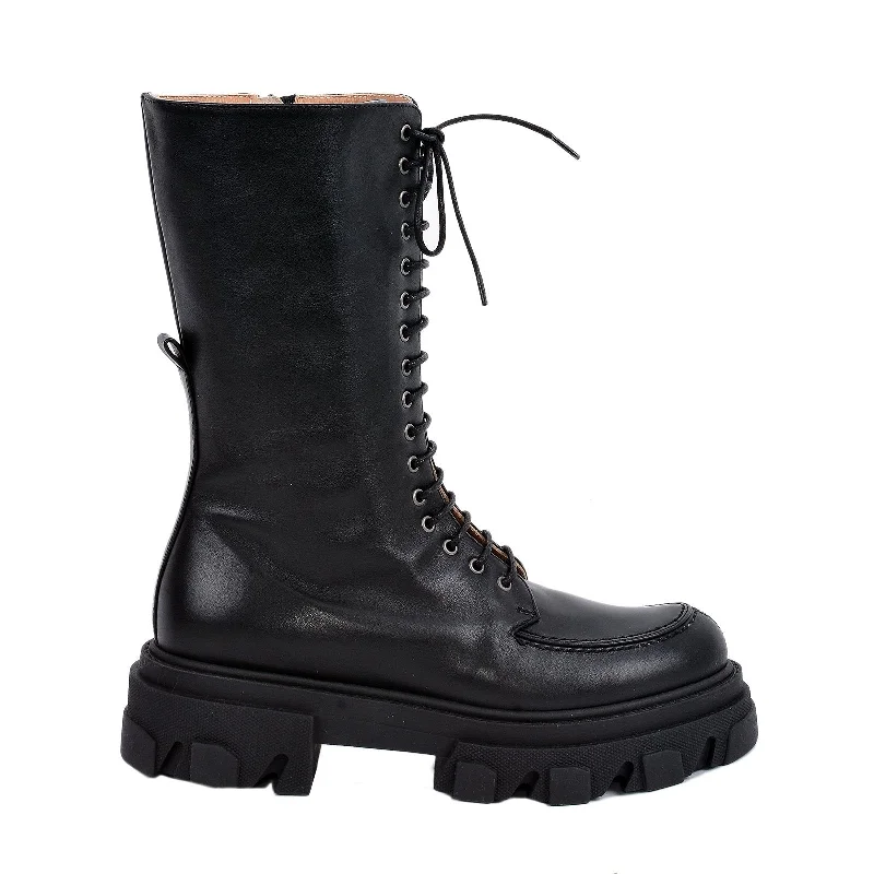 Ren Black High Combat Boots