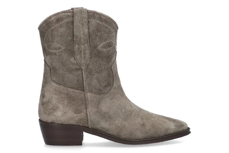 Alpe Cecile 22351121 Ladies Spanish Taupe Suede Slip On Ankle Boots