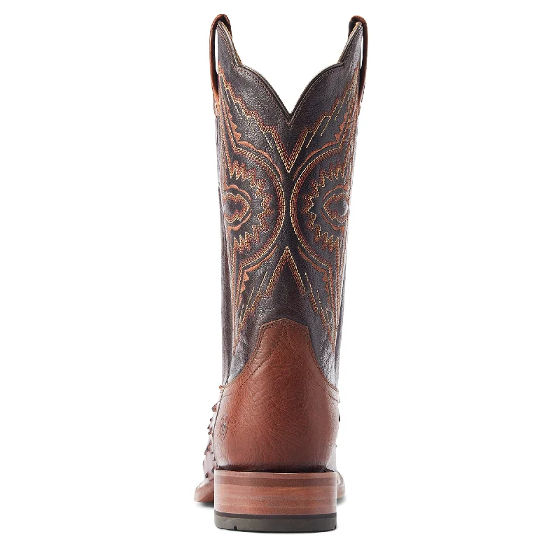 Ariat Men's Broncy Cinnamon Full Quill  Dark Auburn Western Boots 10044576