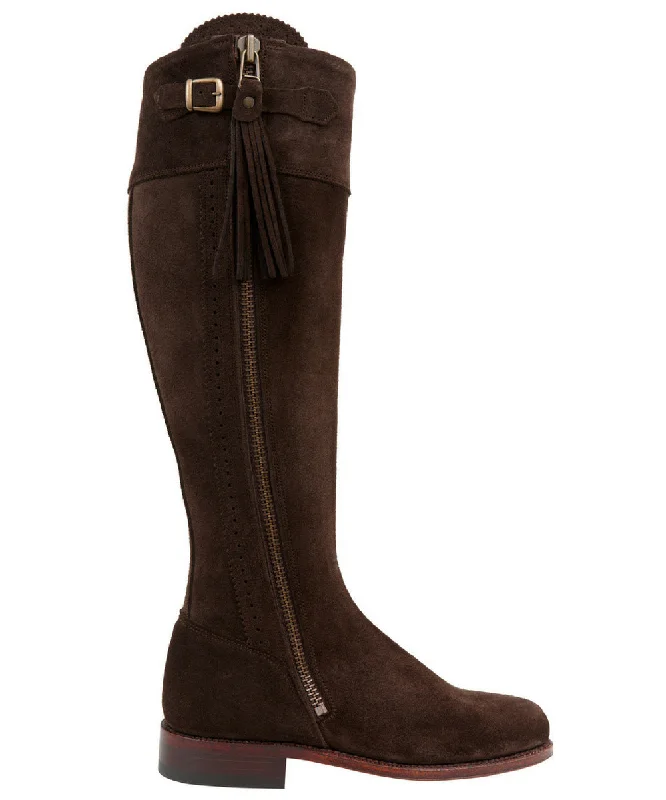 Tall Suede Spanish Riding Boots