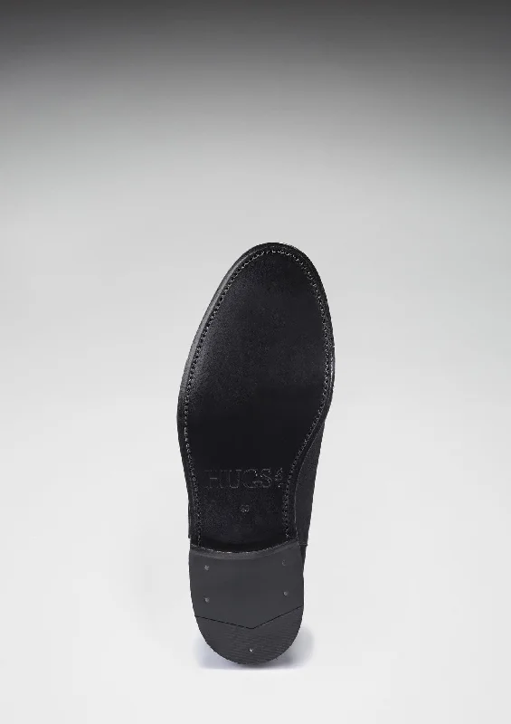 Black Suede Chelsea Boots, Welted Leather Sole