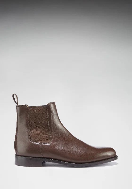 Brown Leather Chelsea Boots, Welted Leather Sole