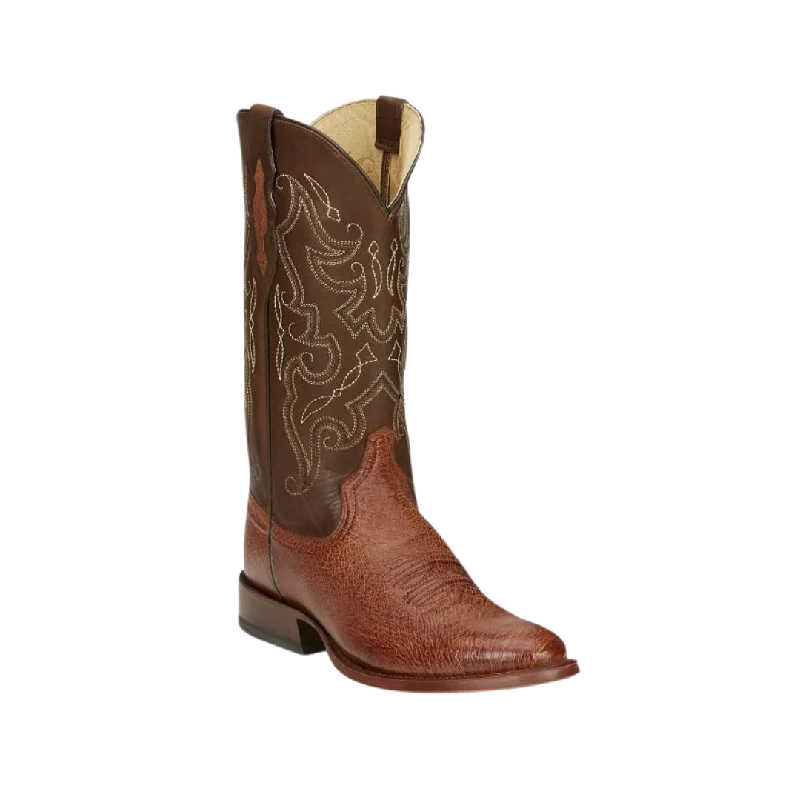 Tony Lama Men's Patron Saddle Brown Smooth Ostrich Western Boot