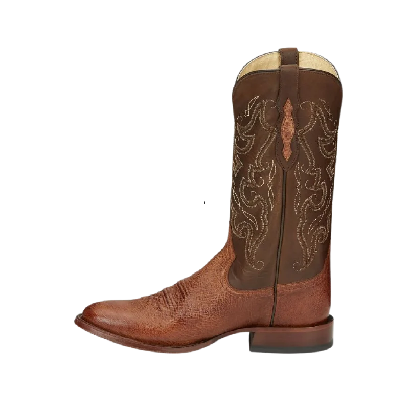 Tony Lama Men's Patron Saddle Brown Smooth Ostrich Western Boot