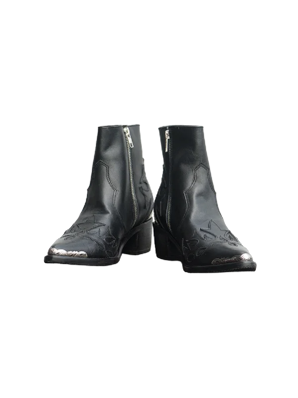 CANGGU Western Leather Boots - Black