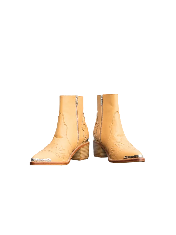 CANGGU Western Leather Boots - Tan